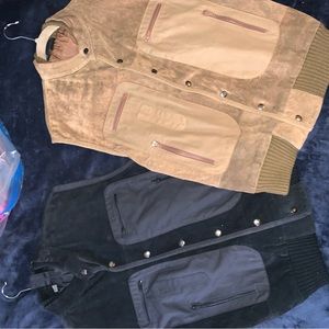 2 leather vests